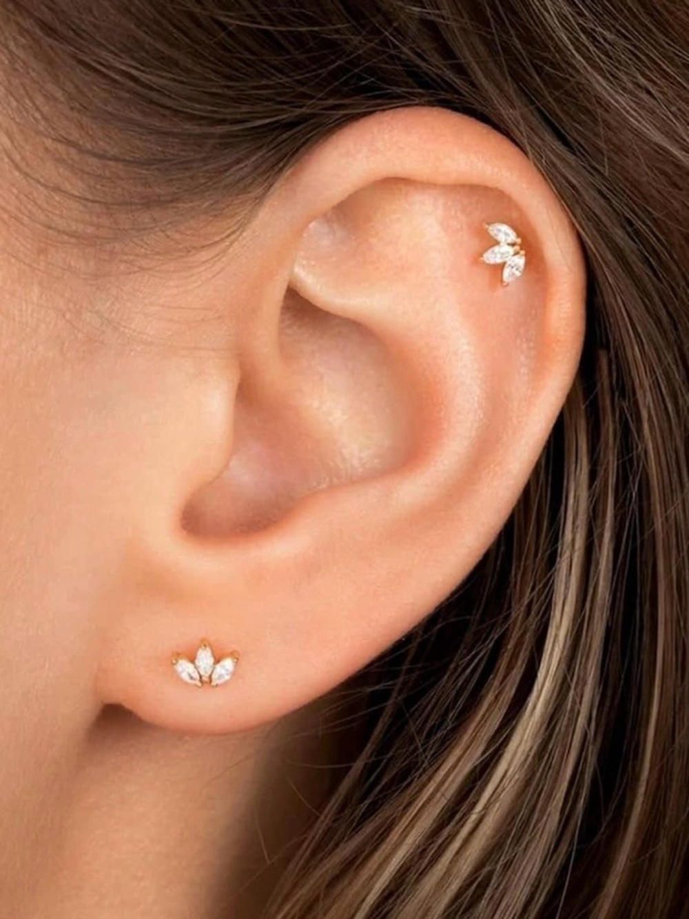 Monday Monarch Micro Marquise Stud Earrings